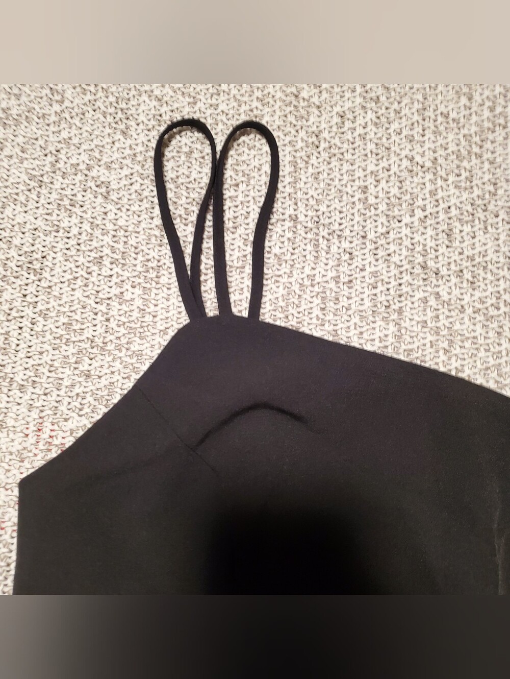 Cider Black One-Shoulder ' Romper with Double Straps - Picture 3 of 5